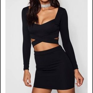 Black two piece dress